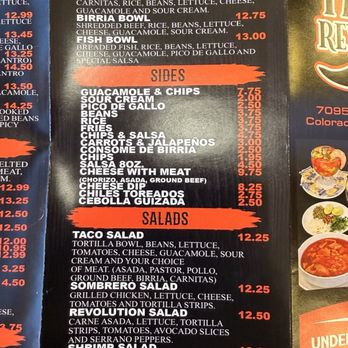 Tacos Revolution - Menu - Tacos Near Me - Colorado Springs, Colorado Tacos Revolution - Menu - Tacos Near Me - Colorado Springs, Colorado