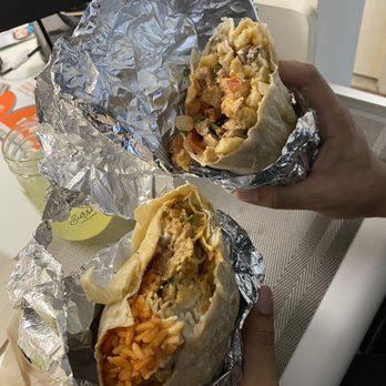 Summer Salt - fish burrito (left) and pollo borrico california style (right) - Mexican Near Me - New York, New York Summer Salt - fish burrito (left) and pollo borrico california style (right) - Mexican Near Me - New York, New York