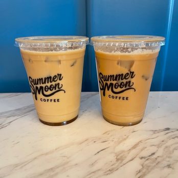 Summer Moon Coffee - Peppermint cold brew and roasted hazelnut cold brew with moon milk - Coffee Roasteries Near Me - Cypress, Texas