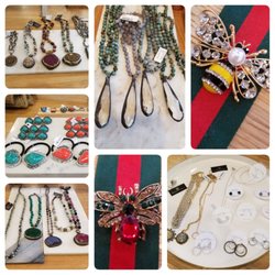 Adorn - Great jewelry selection. Local artist like Grayling; national designers like Virgins. Saints $ Angel's & more.