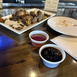 Tisano's Garlic Grill - Russell sprouts with hot honey or Balsamic vinegar. I asked to put both on the side.  I loved both together!!