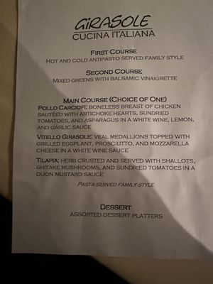Menu photo 8 Girasole Bound Brook, NJ