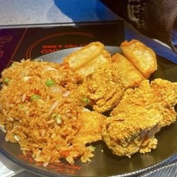 Fried Rice Chicken wings and Gyoza Fried Rice Chicken wings and Gyoza