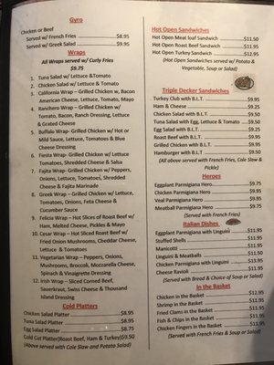 Menu photo 1 Felicia's Little Diner Walden, NY