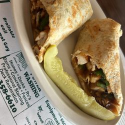 Brian's Family Restaurant - Grilled chicken fajita wrap.