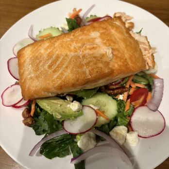 Seasons - House Salad add Salmon - American Near Me - Durham, North Carolina Seasons - House Salad add Salmon - American Near Me - Durham, North Carolina