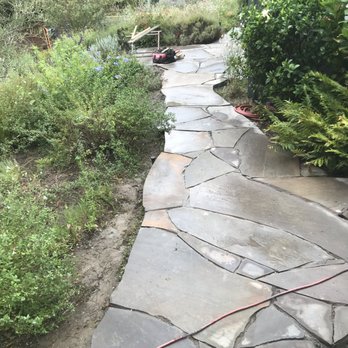 Caledonian Masonry - a stone walkway in the garden - Masonry/Concrete Near Me