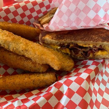 Phillips Grocery - Grilled cheese with bacon and fried pickles! Tasty! - American Near Me - Oxford, Mississippi Phillips Grocery - Grilled cheese with bacon and fried pickles! Tasty! - American Near Me - Oxford, Mississippi
