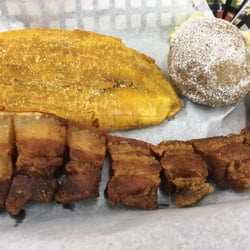 One Stop Food Store - Chicharrón, toston, and boiled salted potato