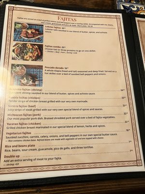 Menu photo 1 La Casita Restaurant Palm Desert, CA