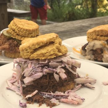 Handsome Biscuit - Pulled pork exploding with juicy coleslaw - Breakfast & Brunch Near Me - Norfolk, Virginia