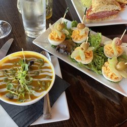 The Vineyard - Curry pumpkin soup, deviled eggs