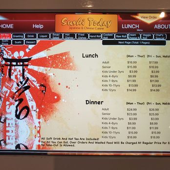 Sushi Today - Sushi Today menu as seen from the tablet - Sushi Bars Near Me - Whitby, Ontario Sushi Today - Sushi Today menu as seen from the tablet - Sushi Bars Near Me - Whitby, Ontario