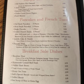 Jack's Restaurant - Menu - Breakfast & Brunch Near Me - Honolulu, Hawaii Jack's Restaurant - Menu - Breakfast & Brunch Near Me - Honolulu, Hawaii