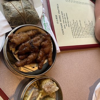 Cafe Anh Hong - Sticky rice with pork meat steam in these yummy leaves, chicken feet and pork sui mai. Yumm the only pic I could before we devoured it all - Dim Sum Near Me - Sandy, Utah Cafe Anh Hong - Sticky rice with pork meat steam in these yummy leaves, chicken feet and pork sui mai. Yumm the only pic I could before we devoured it all - Dim Sum Near Me - Sandy, Utah