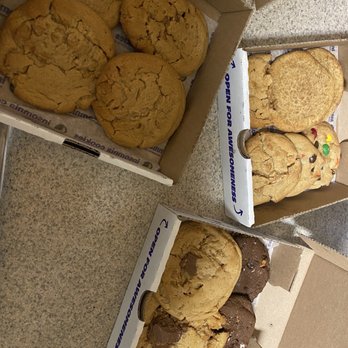 Insomnia Cookies - All of the previous cookies plus some delicious s'mores and peanut butter chocolate chunk cookies. They were pretty big and delicious - Desserts Near Me - Norfolk, Virginia Insomnia Cookies - All of the previous cookies plus some delicious s'mores and peanut butter chocolate chunk cookies. They were pretty big and delicious - Desserts Near Me - Norfolk, Virginia