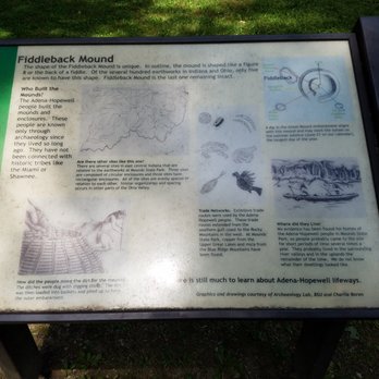 Mounds State Park - Fiddleback Mound plaque - Parks Near Me - Anderson, Indiana