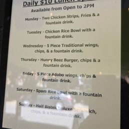 Daily special