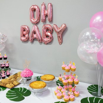 Joe's Just Desserts - 2 dozen chocolate, 2 dozen vanilla cupcakes and 1 giant cupcake cake for baby shower. - Cupcakes Near Me Joe's Just Desserts - 2 dozen chocolate, 2 dozen vanilla cupcakes and 1 giant cupcake cake for baby shower. - Cupcakes Near Me
