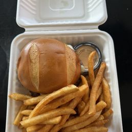 Mushroom & Swiss burger. Mushroom & Swiss burger.