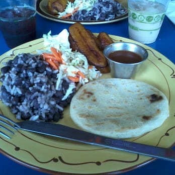 Pilar's Tamales - chicken pupusa combo plate - Latin American Near Me - Ann Arbor, Michigan