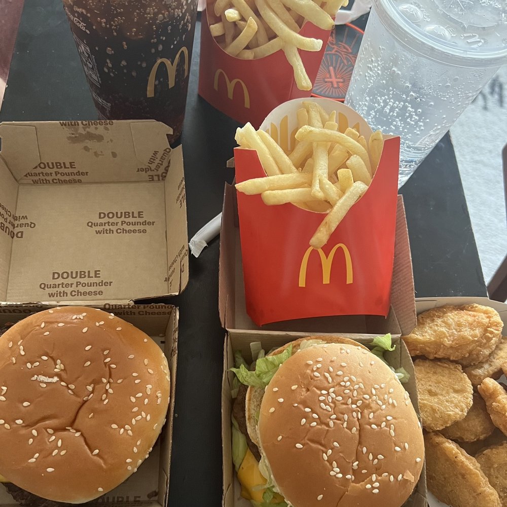 McDonald's - Big Mac Meal no onions no pickles medium size Double Quarter Pounder with Cheese Meal 10 Piece McNuggets The sodas weren't flat either! - Coffee & Tea Near Me - Bronx, New York McDonald's - Big Mac Meal no onions no pickles medium size Double Quarter Pounder with Cheese Meal 10 Piece McNuggets The sodas weren't flat either! - Coffee & Tea Near Me - Bronx, New York