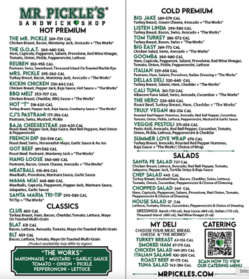 Menu photo 1 Mr. Pickle's Sandwich Shop Auburn, CA