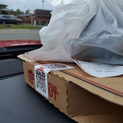 Pizza Hut - Picked up an order Curbside To Go. It has a piece of tape on it where they sealed the Box