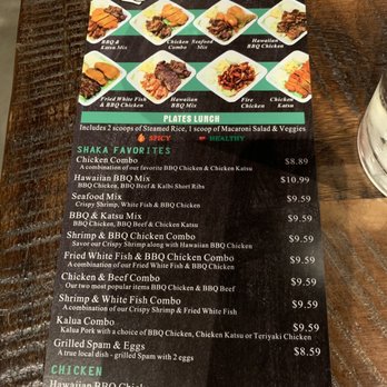 Shaka - Menu - Hawaiian Near Me - The Colony, Texas Shaka - Menu - Hawaiian Near Me - The Colony, Texas