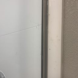 Dirt on shower wall