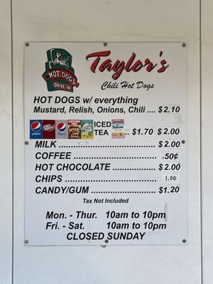 Menu photo 6 Taylor Bros Hot Dog Stand Visalia, CA Menu photo 6 Taylor Bros Hot Dog Stand Visalia, CA