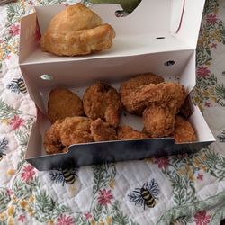 Krispy Krunchy Chicken - This is the fried shrimp, and it comes with a biscuit