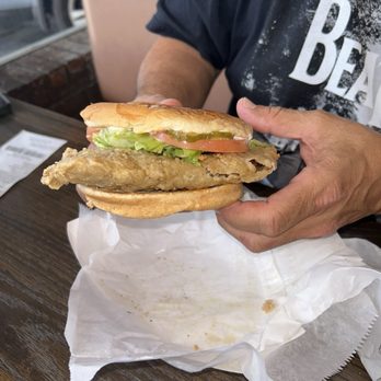 Moo Moo - My best friend hope his sandwich chicken fried steak - Burgers Near Me - Victoria, Texas