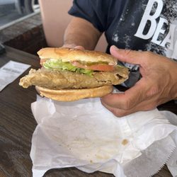 Moo Moo - My best friend hope his sandwich chicken fried steak