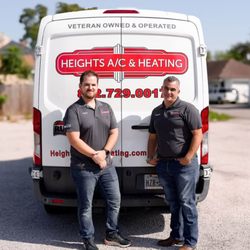 Heights A/C & Heating - Lead service technician, Mitchell and owner/HVAC contractor/Lead Installer Thomas Perez.
