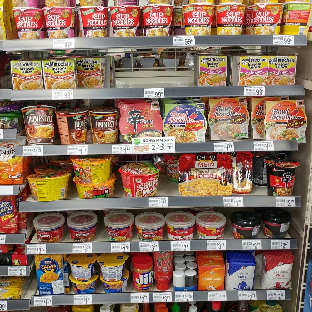 7-Eleven - Wall of Raman noodles. - Convenience Stores Near Me - Santa Clarita, California