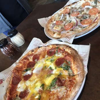 MOD Pizza - Kitchen creation (with a topped egg!) and the Dominic. - Pizza Near Me - Bothell, Washington