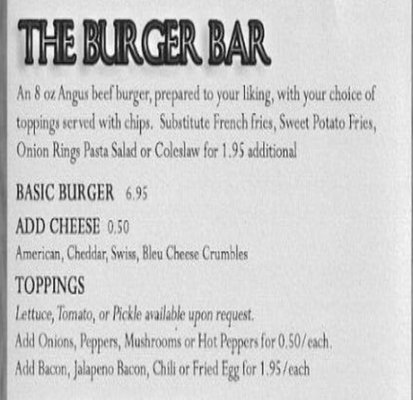 Menu photo 1 Quaker Tavern Uxbridge, MA