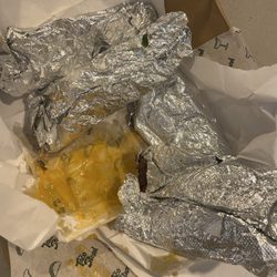 The Taco Stand - How my food was packed. Not appetizing