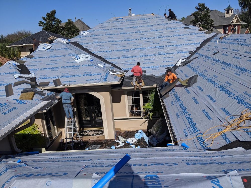 Slide of New Roof Houston
