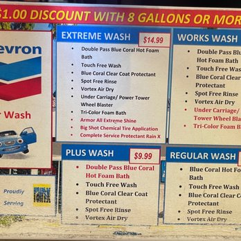 Chevron - Car wash Options. - Convenience Stores Near Me - Pasadena, California