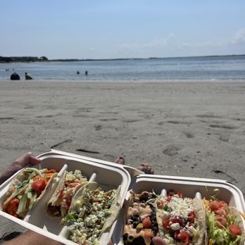 A Taco Affair - Took our tacos to go and brought them to the beach! - Tacos Near Me - Savannah, Georgia