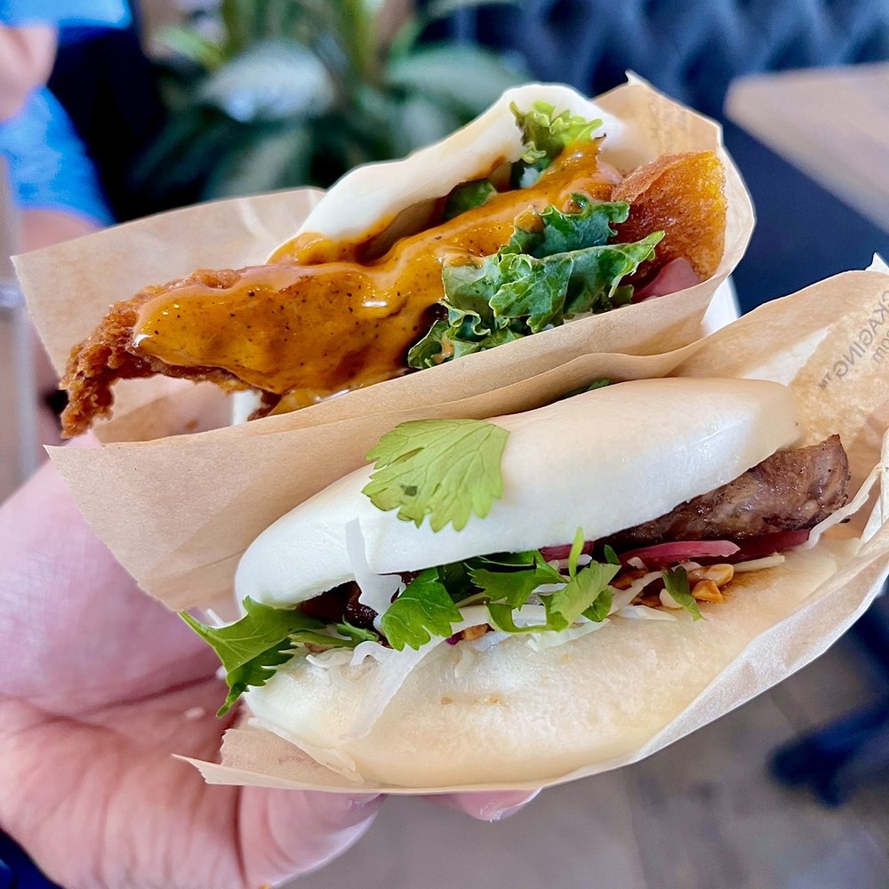 Boru Boru - Spider Bao (top) and Pork Belly Bao (bottom) - Sushi Bars Near Me - Tallahassee, Florida Boru Boru - Spider Bao (top) and Pork Belly Bao (bottom) - Sushi Bars Near Me - Tallahassee, Florida