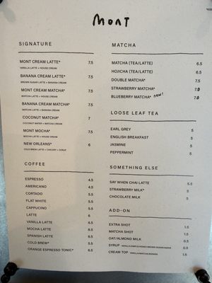 Menu photo 2 Mont Coffee Chino Hills, CA Menu photo 2 Mont Coffee Chino Hills, CA