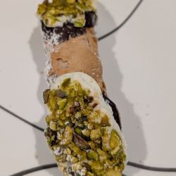 Modern Pastry Shop - Cannoli chocolate dipped with original ricotta filling and pistachio topping