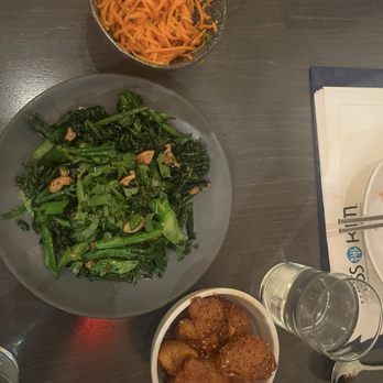 Miss Kim - Crispy Broccolini In Fish Caramel, Smashed Potatoes - Korean Near Me - Ann Arbor, Michigan Miss Kim - Crispy Broccolini In Fish Caramel, Smashed Potatoes - Korean Near Me - Ann Arbor, Michigan