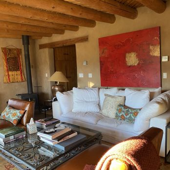 Two Casitas - Living room is a work of art - Property Management Near Me - Santa Fe, New Mexico Two Casitas - Living room is a work of art - Property Management Near Me - Santa Fe, New Mexico