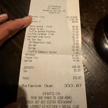 E3 Chophouse - Steakhouses Near Me - Steamboat Springs, Colorado
