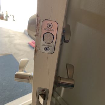 Rick’s Property Maintenance - Repaired this door with new locks. - Handyman Near Me