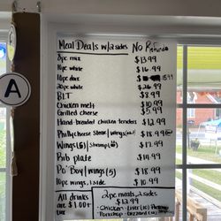 Treasure’s Place - Menu